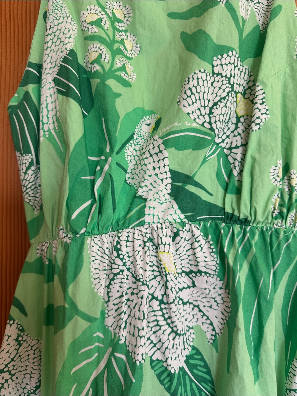 Farm Rio Dewdrop Floral Cutout-Back Midi Dress, size small - Picture 2 of 6